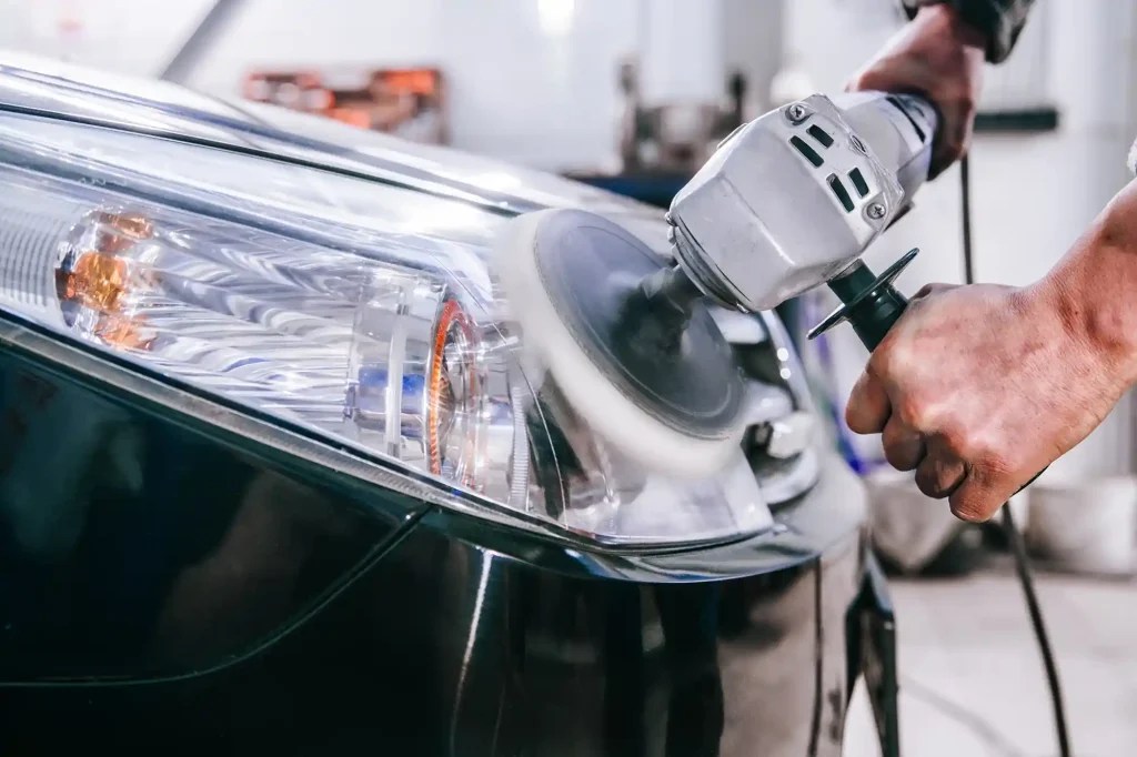 Machine à polir les phares de voiture en service de voiture à faible profondeur de champ